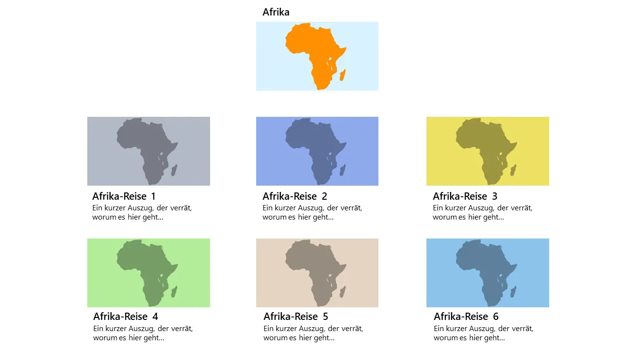 ursprünglicher Entwurf für die Kategorie Afrika